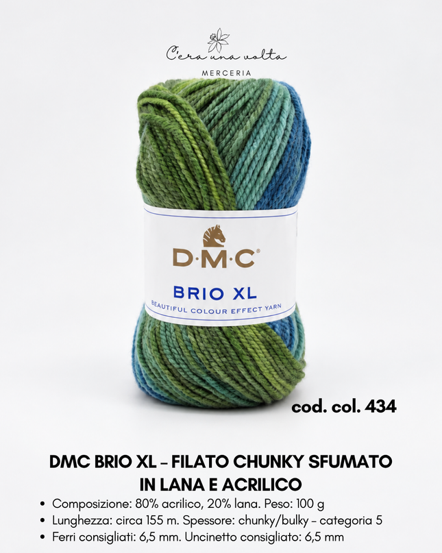 DMC Brio XL – Filato chunky sfumato in lana e acrilico