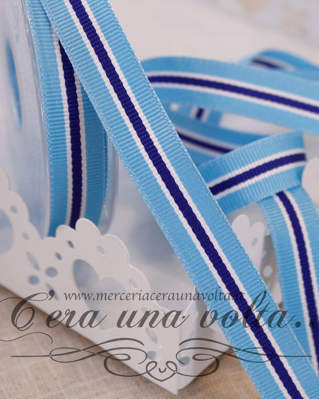 Nastro Canetè con righe Blu
