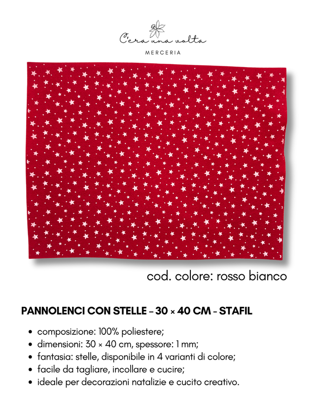 Pannolenci con stelle – 30 × 40 cm - STAFIL