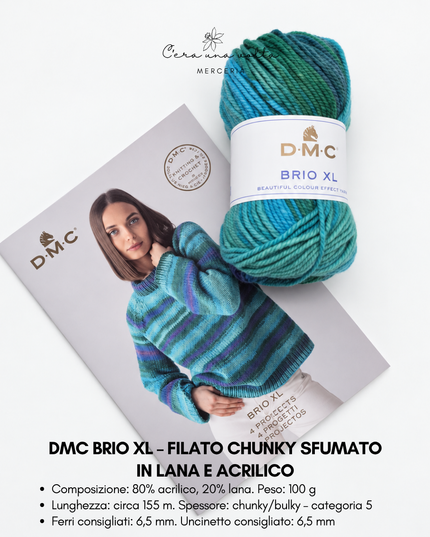 DMC Brio XL – Filato chunky sfumato in lana e acrilico