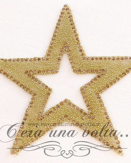 Stella Termoadesiva Con Strass Oro