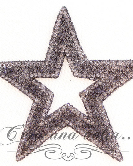Stella Termoadesiva Con Strass Neri