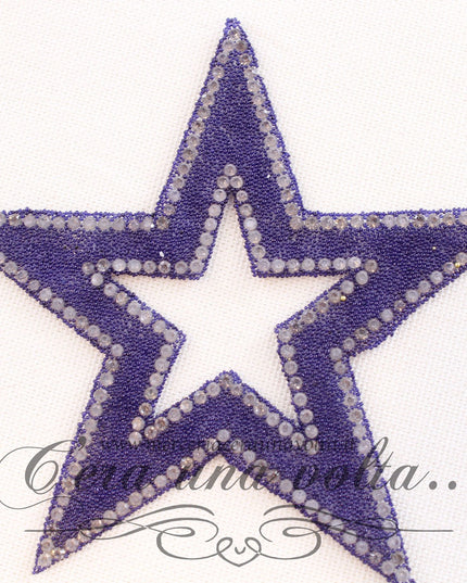 Stella Termoadesiva Con Strass Blu