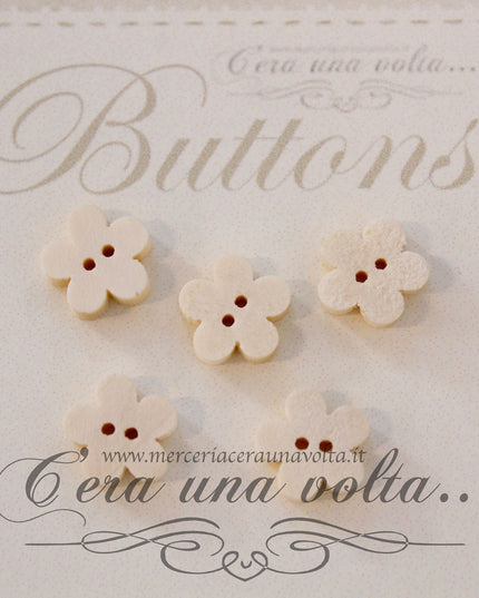 Bottoni in legno fiori
