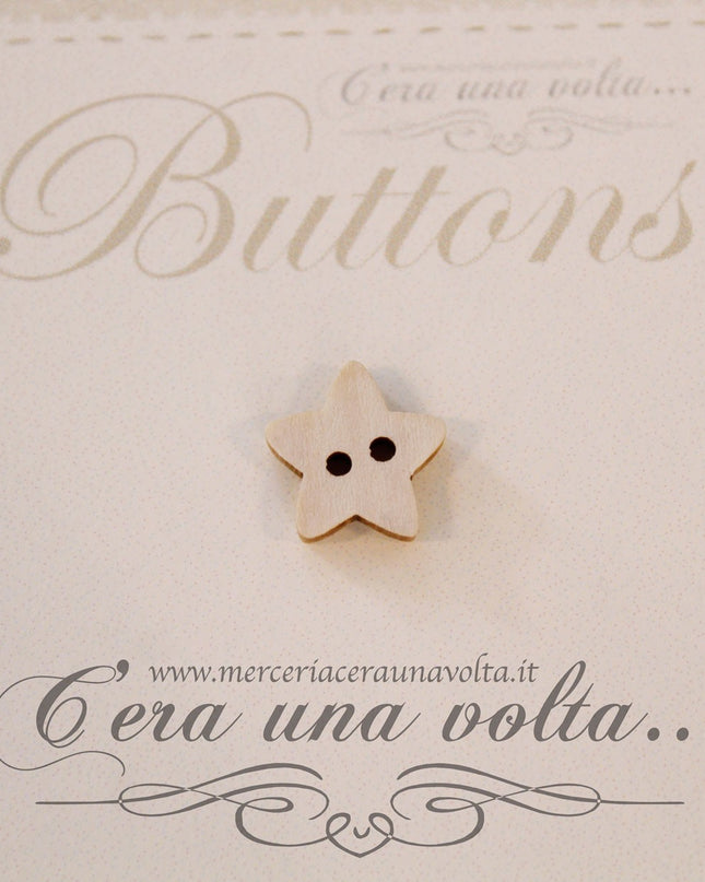 Bottoni in legno stella