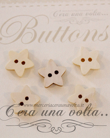 Bottoni in legno stella