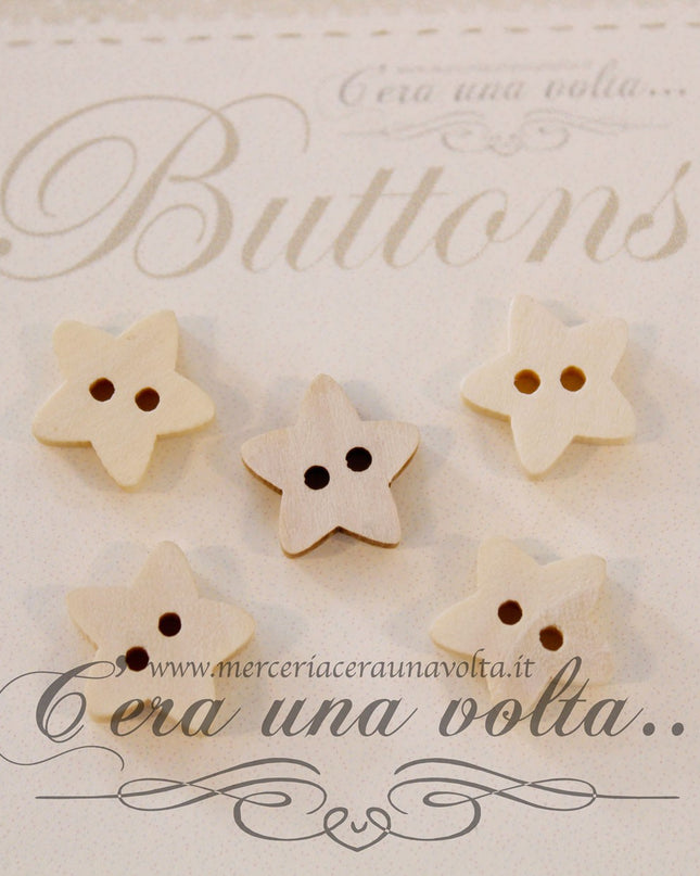 Bottoni in legno stella
