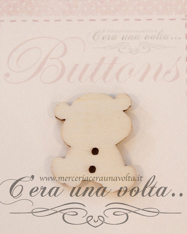 Bottoni in legno Orsetto Verde
