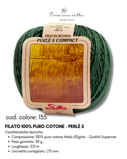 Filato 100% Puro Cotone - Perlè 5 e Perlè 8