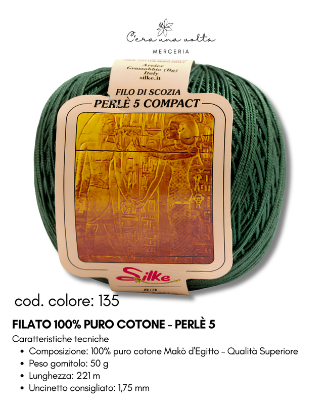 Filato 100% Puro Cotone - Perlè 5 e Perlè 8