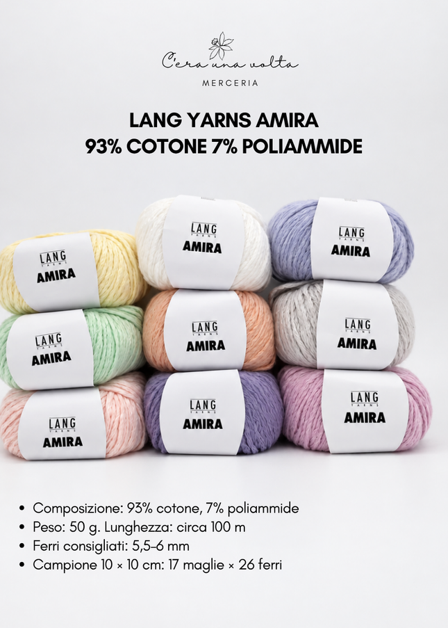Lang Yarns Amira in cotone – 50 g