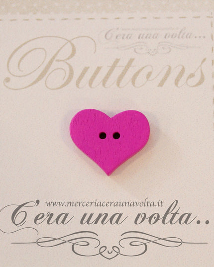 Bottone in legno Cuore