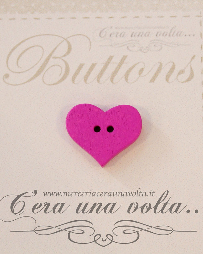 Bottone in legno Cuore
