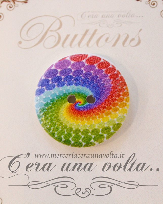 Bottone Moda in legno Spirale