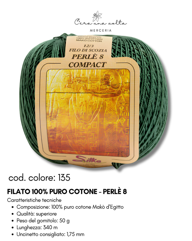 Filato 100% Puro Cotone - Perlè 5 e Perlè 8