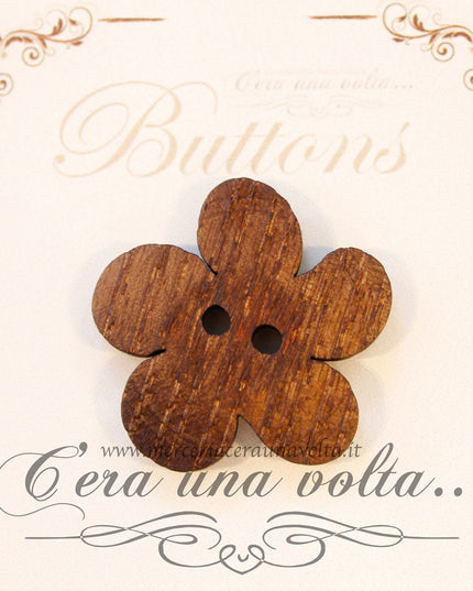 Bottone in legno Marrone
