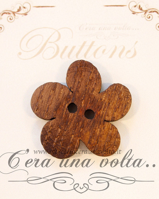 Bottone in legno Marrone