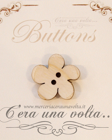 Bottone in legno Naturale
