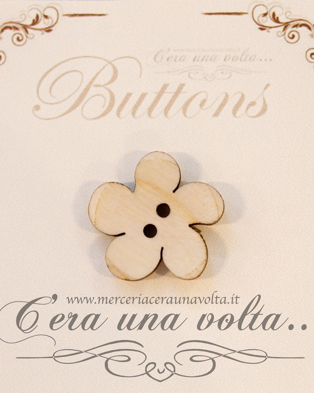 Bottone in legno Naturale