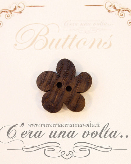 Bottone in legno Nero