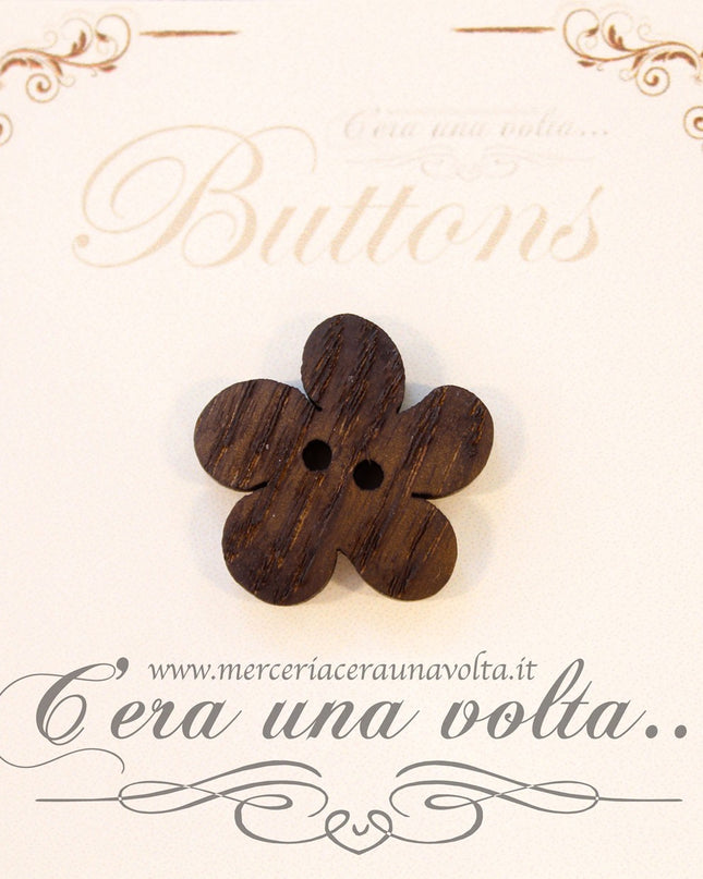 Bottone in legno Nero