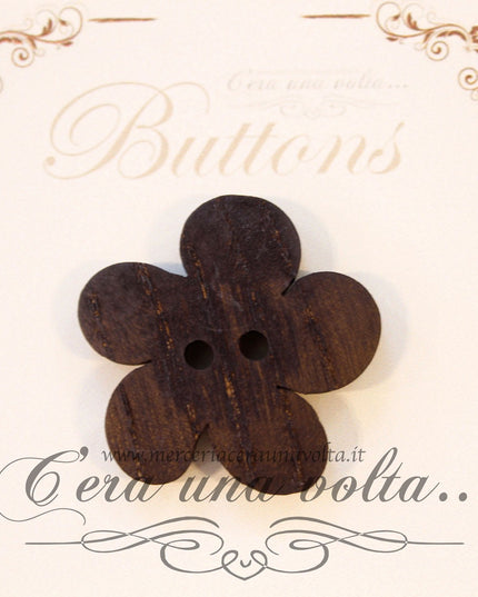 Bottone in legno Nero