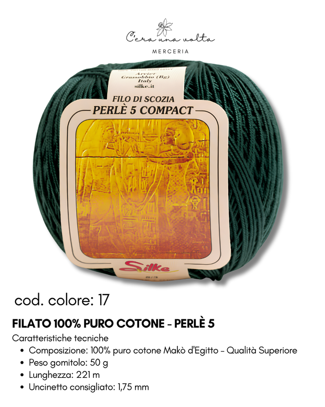 Filato 100% Puro Cotone - Perlè 5 e Perlè 8