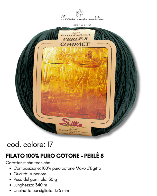Filato 100% Puro Cotone - Perlè 5 e Perlè 8
