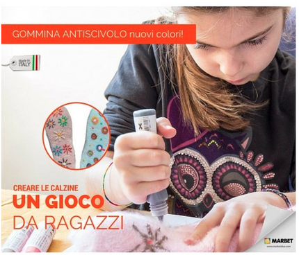 Penna per calzini antiscivolo