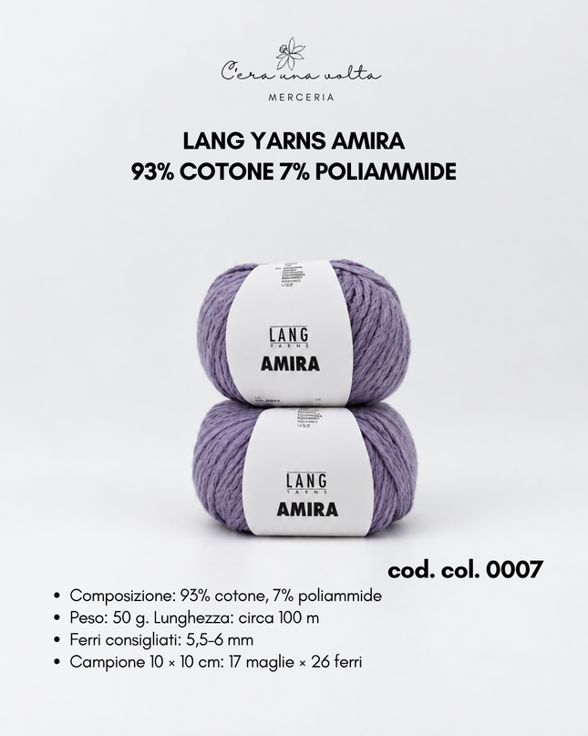 Lang Yarns Amira in cotone – 50 g