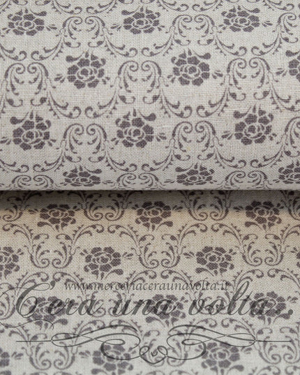 Set 12 Pz Tessuto Pretagliato Country Gray