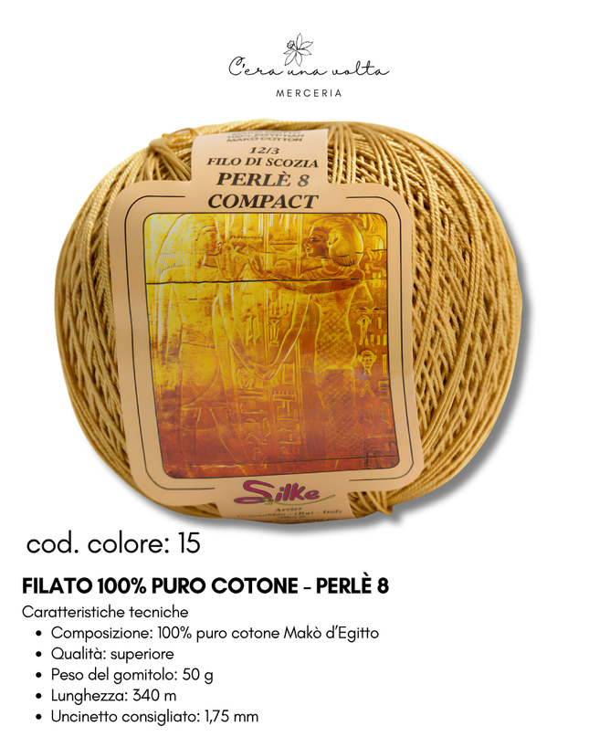 Filato 100% Puro Cotone - Perlè 5 e Perlè 8