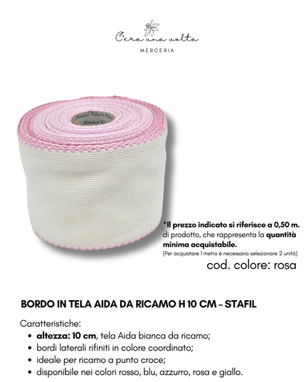 Bordo in Tela Aida da ricamo H 10 cm – STAFIL