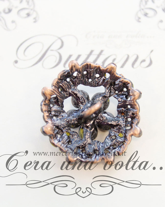 Bottone gioiello Peony
