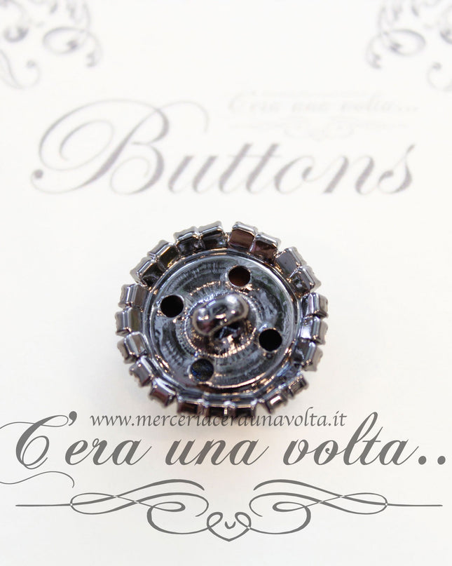 Bottone gioiello Nero Opaco