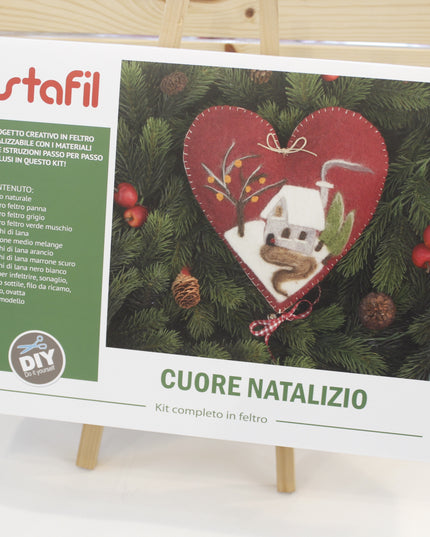Kit in feltro Cuore Natalizio
