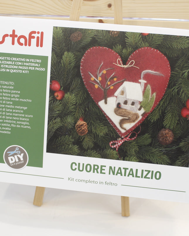 Kit in feltro Cuore Natalizio