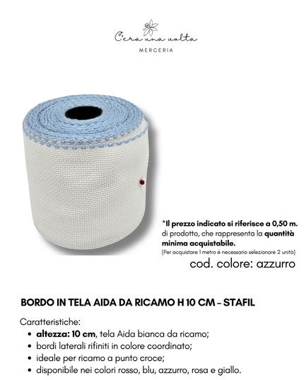 Bordo in Tela Aida da ricamo H 10 cm – STAFIL