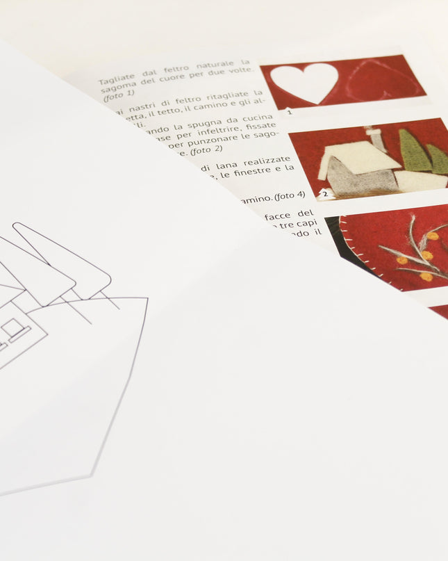 Kit in feltro Cuore Natalizio