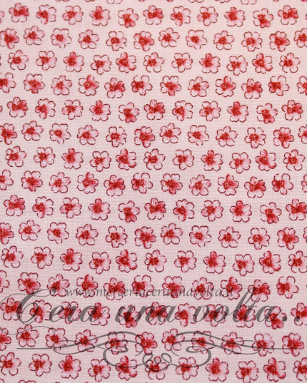 Tessuto Giapponese Flower Rosa