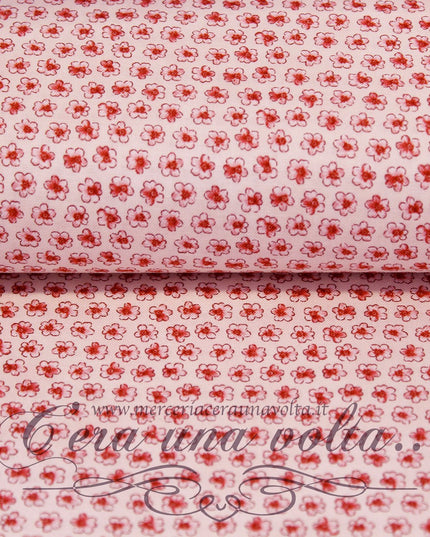 Tessuto Giapponese Flower Rosa