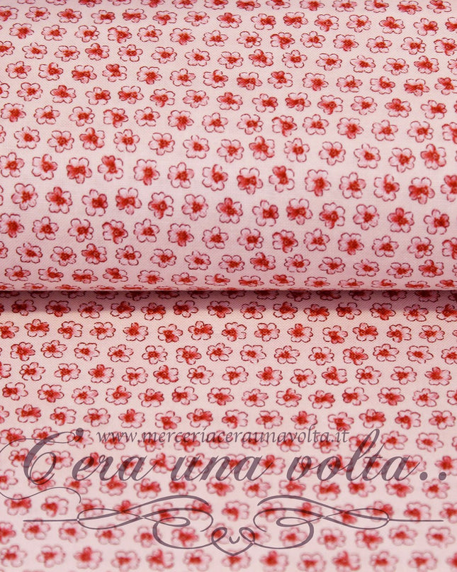 Tessuto Giapponese Flower Rosa