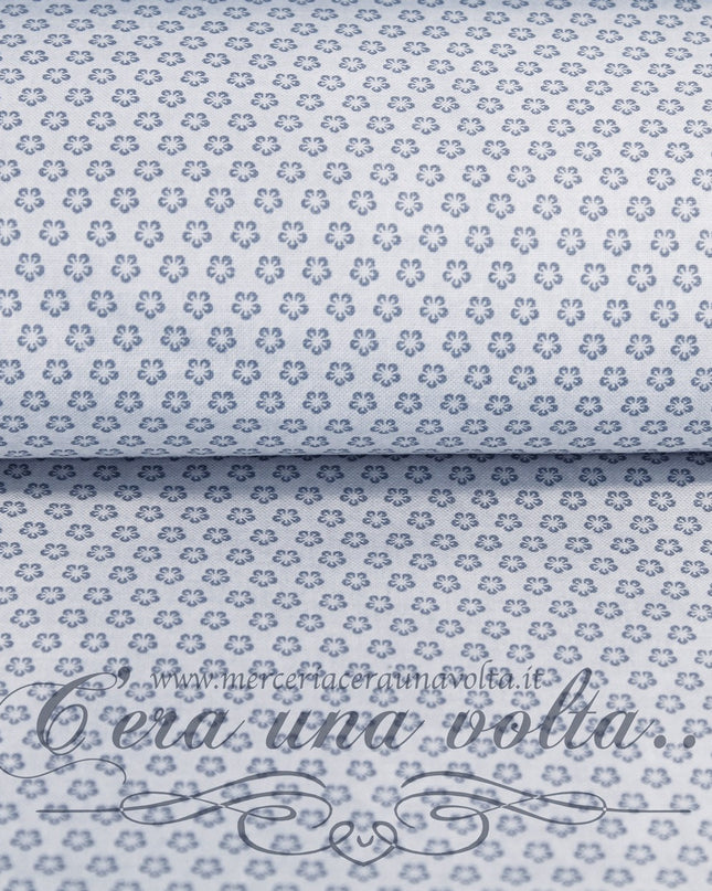 Tessuto Giapponese Flower Turchese Chiaro