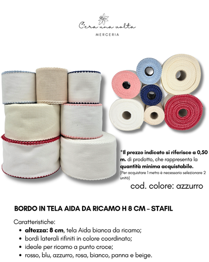 Bordo in Tela Aida da ricamo H 8 cm – STAFIL