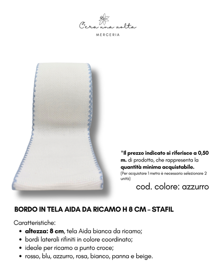 Bordo in Tela Aida da ricamo H 8 cm – STAFIL