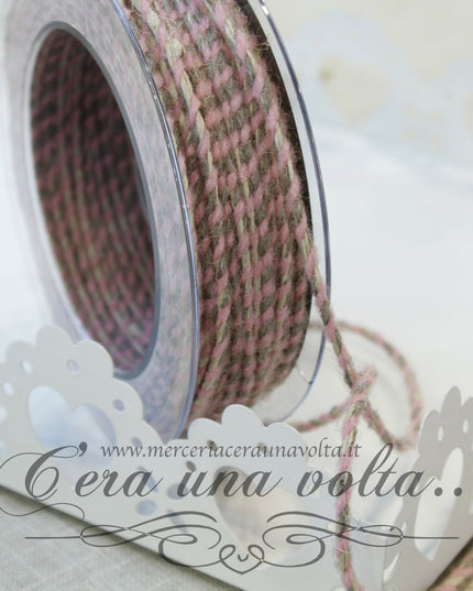 Cordino in Juta Ritorto Rosa