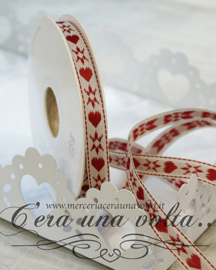 Nastro Heart jacquard