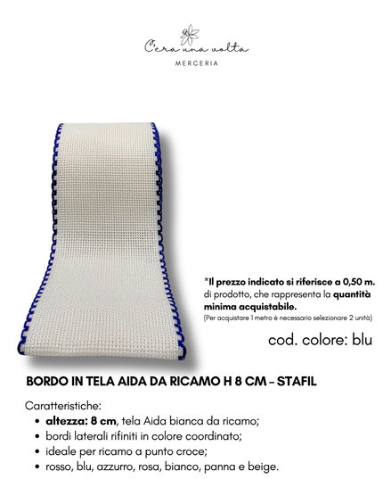 Bordo in Tela Aida da ricamo H 8 cm – STAFIL
