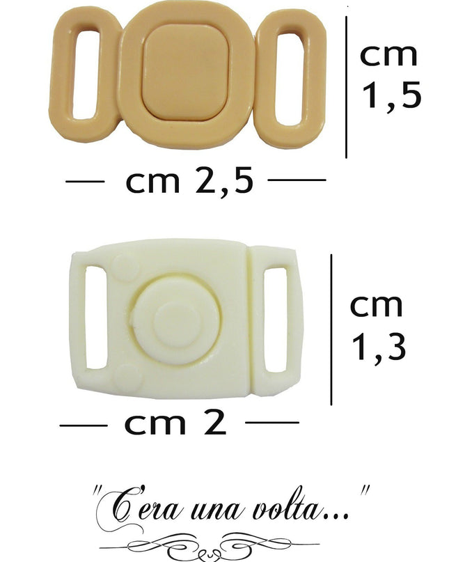 Ganci chiusura per reggiseno in plastica
