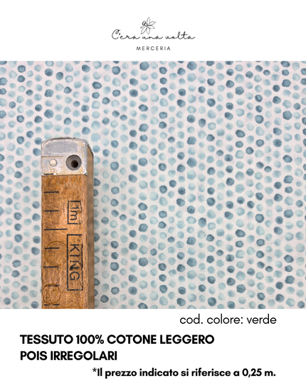 Tessuto 100% Cotone Leggero – Pois Irregolari